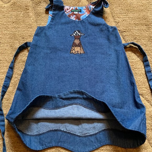 Imani Pamoja Should Tie & Scalloped Hem Denim Dress - NWOT - Picture 3 of 4